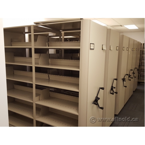 Tab Rolling File System High Density, Used Mobile Shelving