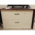 Beige 42" 2 Drawer Lateral File Cabinet, Locking