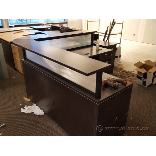 Espresso L Suite Reception Desk With Transaction Counter Allsold