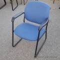 Blue Fabric Guest Chair w/ Large Rubber Arms