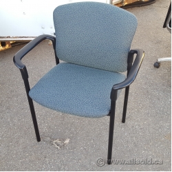 Blue Stacking Guest Chair w/ Padded Arms