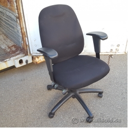 Flat Black Adjustable Task Chair