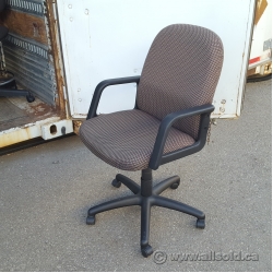Grey Fabric Height Adjustable Rolling Task Chair