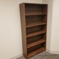 Walnut Tone Bookshelf Bookcase w/ Adjustable Shelves