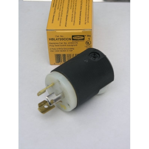 HUBBELL HBL2741 Twist-Lock®, Insulgrip® Locking Male Plug 30 A, 600 VAC HUBBELL HBL2741 Twist-Lock®, Insulgrip® Locking Male Plug 30 A, 600 VAC
