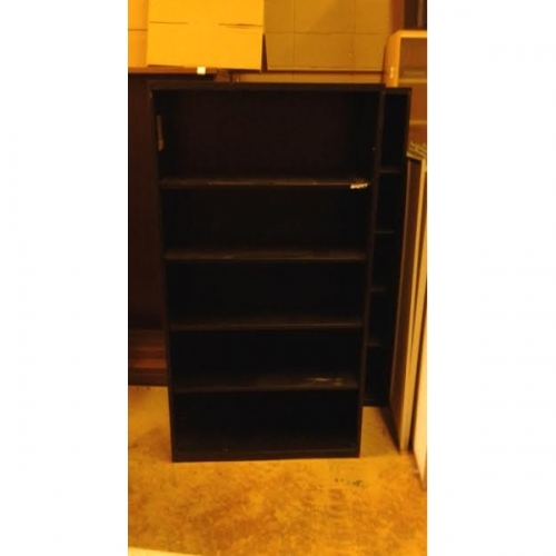 Teknion 5 Shelf Metal Black Shelving Unit 36x15x65 1/2" Allsold.ca