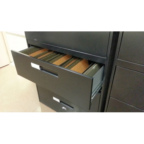 Global Black 5 Drawer Flip Top Vertical Locking Filing