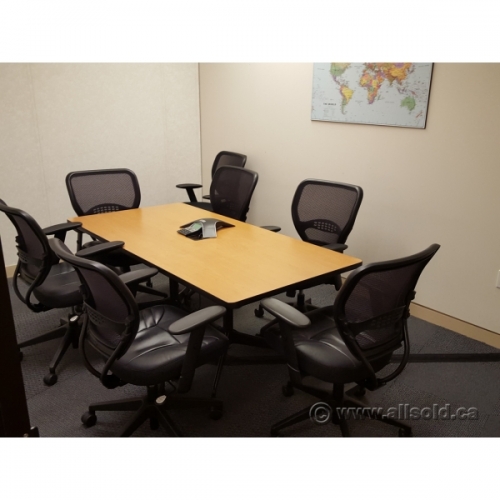 Herman Miller Blonde 6 ft Board Room Conference Meeting Table Allsold
