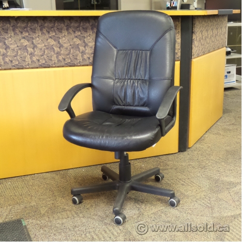 Black Leather Ikea Allak Adjustable Chair Allsold.ca Buy & Sell