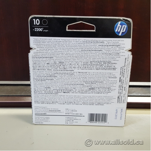 HP 10 inkpatroon (zwart) - C4844A