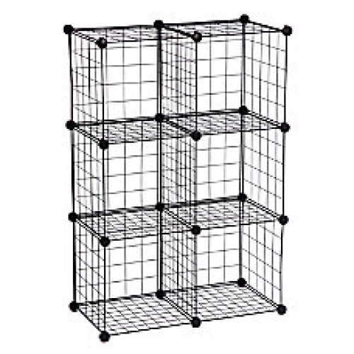 Black HoneyCanDo Wire Modular Mesh Storage Cube Set Allsold.ca