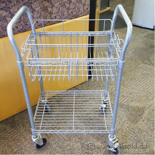 Rolling Mail File Cart w/ Collapsible Sides Allsold.ca Buy & Sell Used Office Furniture Calgary