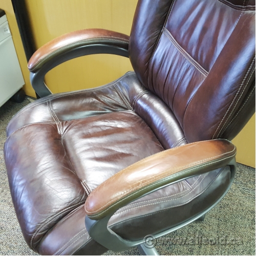 Lane Brown Leather Adjustable Office Task Chair Allsold.ca Buy