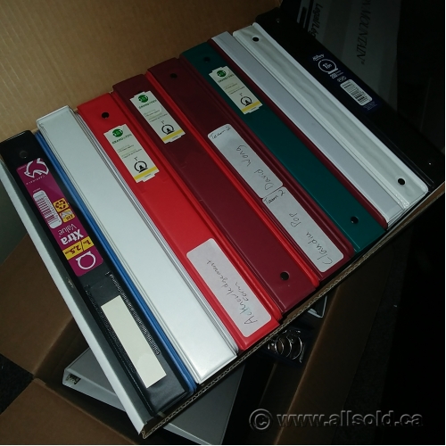 Box of Binders, Various Colours Allsold.ca Buy & Sell Used Office