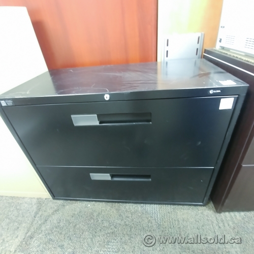 Global Black 2 Drawer Lateral File Locking SND Allsold.ca