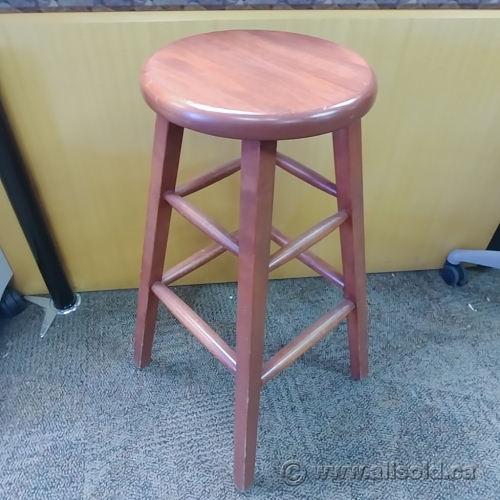 30" Tall Brown Wooden Bar Stool Allsold.ca Buy & Sell Used Office