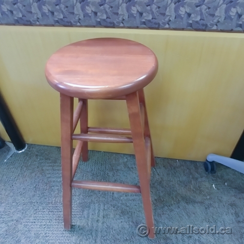 30" Tall Brown Wooden Bar Stool Allsold.ca Buy & Sell Used Office