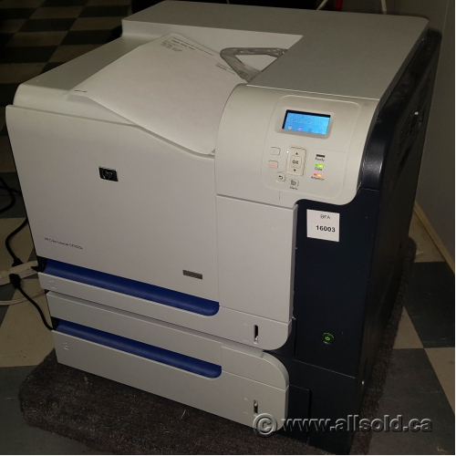 HP CP3525DN Color LaserJet Printer w/ Extra Paper Tray Allsold.ca