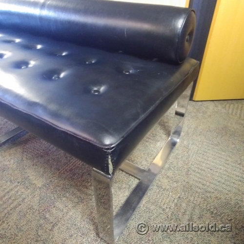 Leather Seating Bench With Chrome Legs Allsold.ca Buy & Sell Used