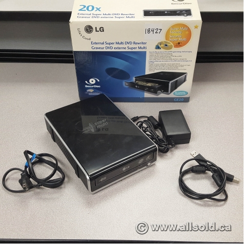 LG GE20 External Super Multi DVD 20x Rewriter Allsold.ca Buy & Sell