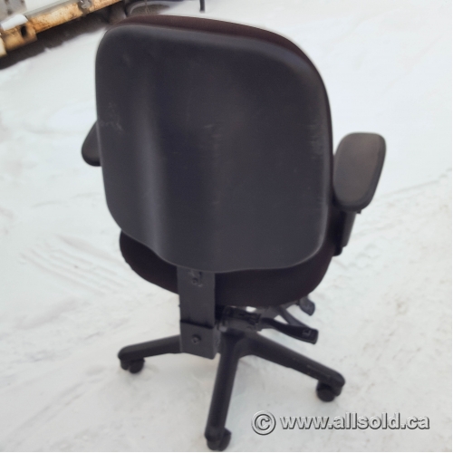 Black Fabric Mid Back Adjustable Office Task Chair Allsold.ca Buy