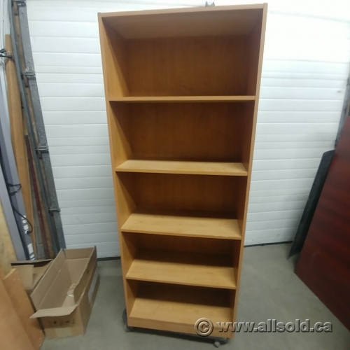 Pair of Wood Bookcases w/ Adjustable Shelf Options 71"x28" Allsold.ca