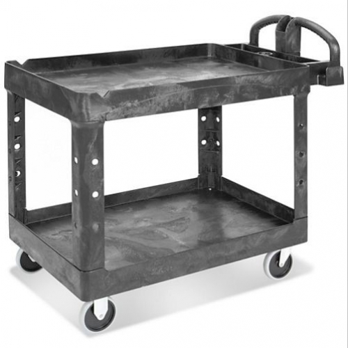 Black Rubbermaid Material Handling Utility Cart 39" x 17" x 33