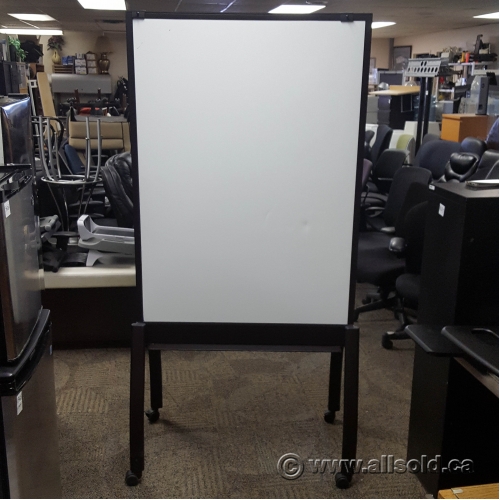 Teknion Black Rolling Mobile Whiteboard Allsold.ca Buy & Sell Used