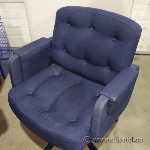 Wide Blue Rolling Office Chair Allsold.ca Buy & Sell Used Office