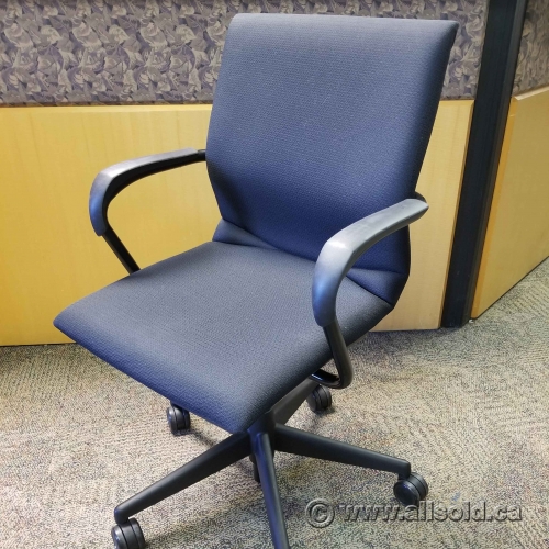 Fixed Height Black Steelcase Protege Office Meeting Chair Allsold.ca