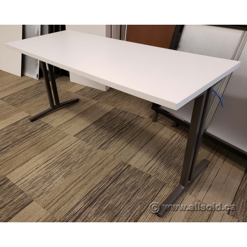 Herman Miller White Training Table w/ Power 60" x 24" Allsold.ca Buy & Sell Used Office