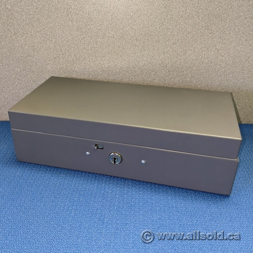 MMF Industries Steelmaster Cash Box With Lock, Steel Gray Allsold