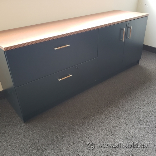 Artopex Grey 2 Door 2 Drawer Credenza w/ Light Tone Top Allsold.ca Buy & Sell Used