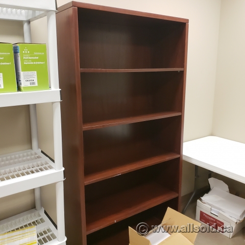 Dark Maple Bookcase Allsold.ca Buy & Sell Used Office Furniture Calgary