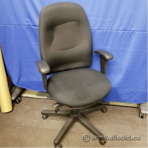 Black Fabric Adjustable Office Task Chair Allsold.ca Buy & Sell