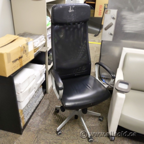 Black Leather Markus Ikea Office Task Chair B Grade Allsold.ca Buy