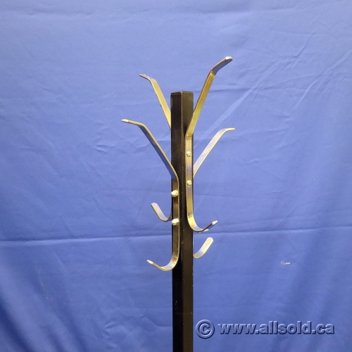 Black Coat Rack Tree w/ Chrome Hooks Allsold.ca Buy & Sell Used