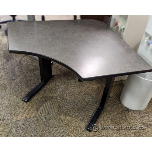 Teknion Sit Stand Corner Desk w/ 41" Grey Top Allsold.ca Buy & Sell