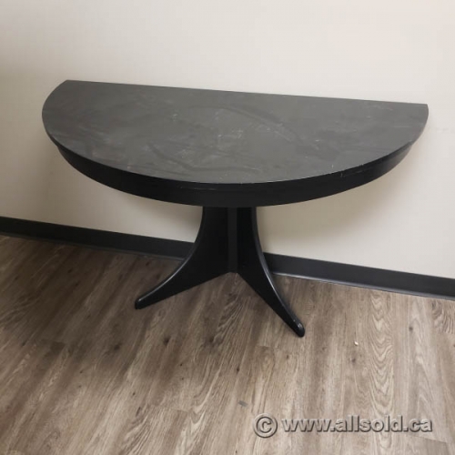 Espresso Half Moon Semicircle Console or Entrance Table Allsold.ca