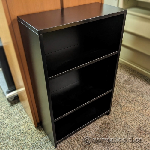 Black Wooden Bookcase with Adjustable Shelves 30" x 14" x 48" Allsold
