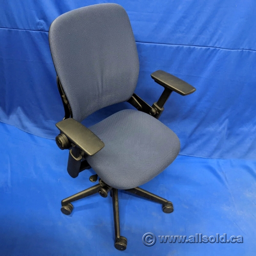 Steelcase Leap V2 Blue Adjustable Ergonomic Task Chair Allsold.ca