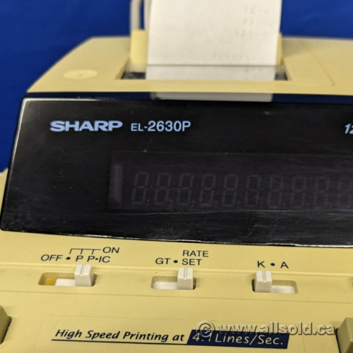 Sharp EL2630P 2 Color Printing 12 Digit Electronic Calculator