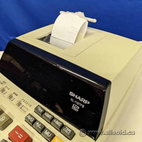 Sharp EL1197PIII 12 Digit Commercial Printing Calculator Allsold.ca