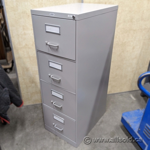 Grey Staples 4 Drawer Vertical File Allsold.ca Buy & Sell