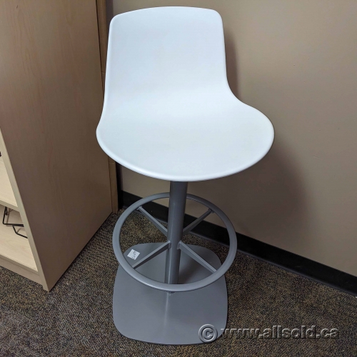 Steelcase Coalesse Enea Lottus White Post Stool Chair Allsold.ca