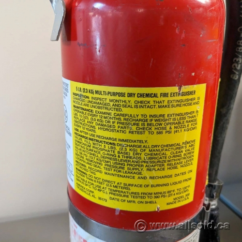 5 LB Amerex Multi Purpose Dry Chemical Fire Extinguisher Allsold.ca