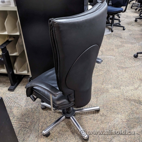 Sitag Black Leather Office Chair Allsold.ca Buy & Sell Used Office