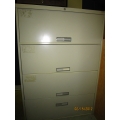 4 Drw Lateral Flip File Cabinet 36" Beige Legal Letter