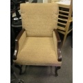  Arm Chair Gold Paisley with Cherry 