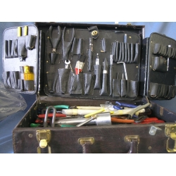 Vintage Tool Case Briefcase w Assorted Tools